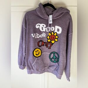 PacSun Lavender Hoodie with Graphic Design
